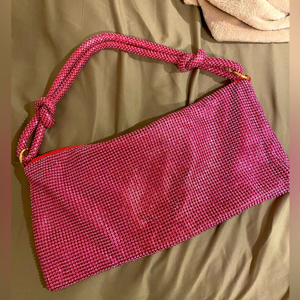 Pink rhinestone bag